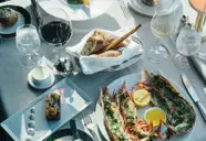 Food in the the Polo Grill