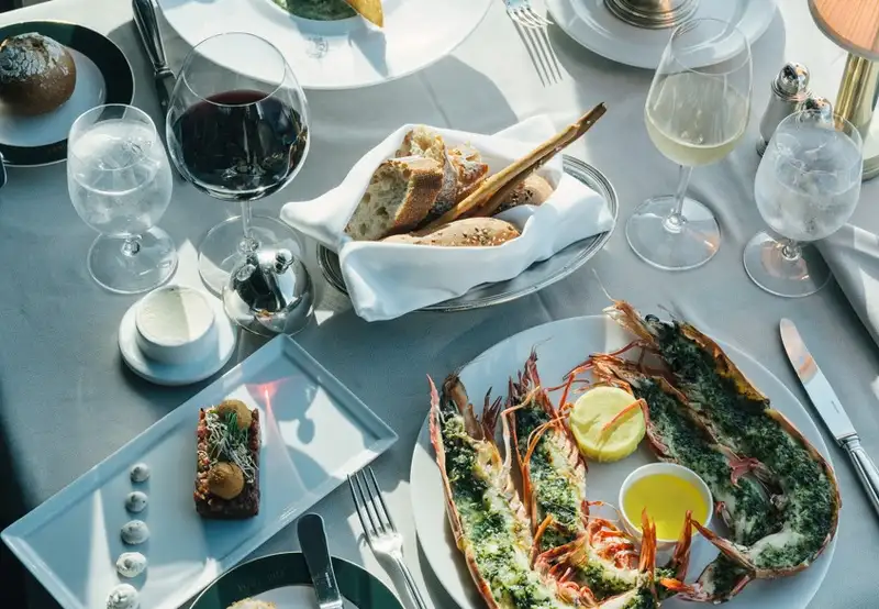 Food in the the Polo Grill