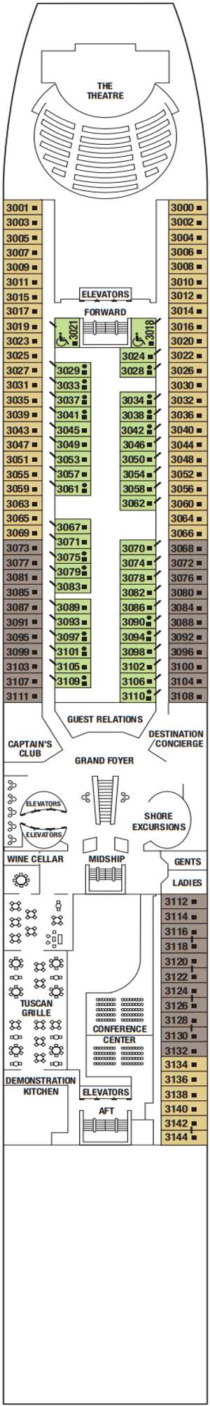 Deck plan for Celebrity Infinity