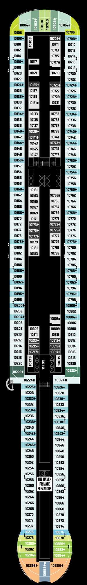 Deck plan for Norwegian Luna