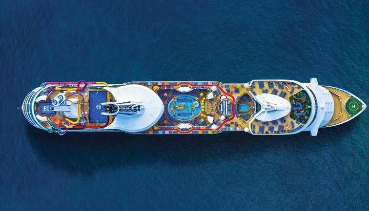 navigator of the seas aerial shot