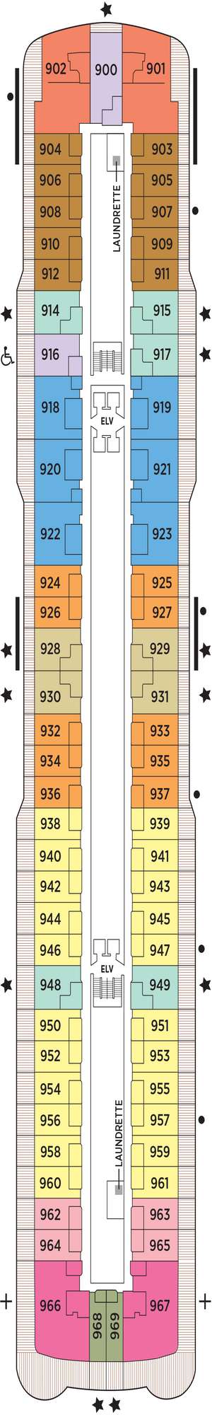 Deck plan for Regent Seven Seas Explorer