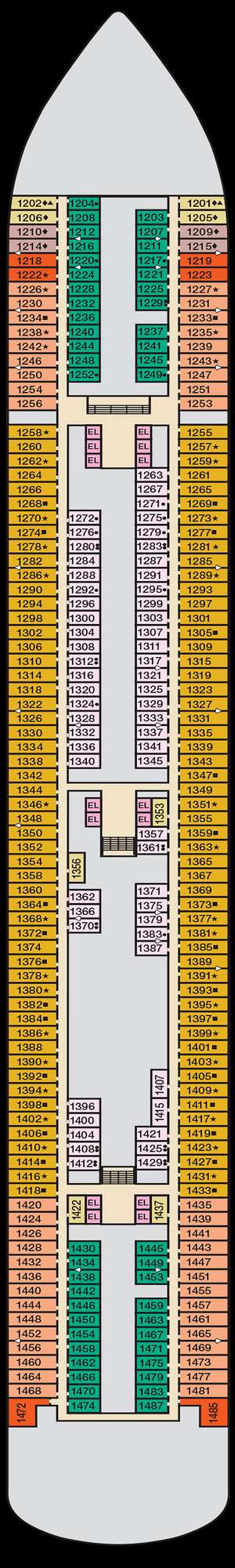 Deck plan for Carnival Panorama