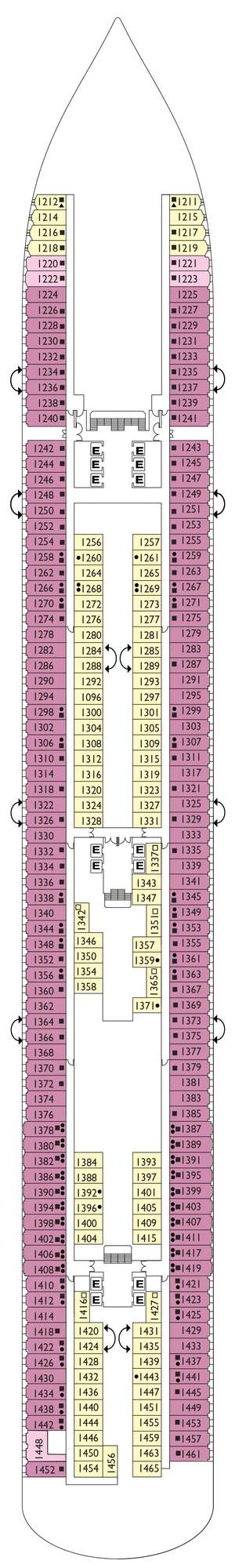 Deck plan for Costa Diadema