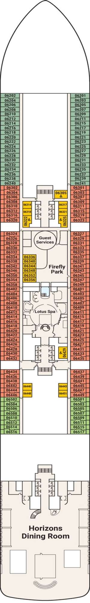 Deck plan for Sun Princess