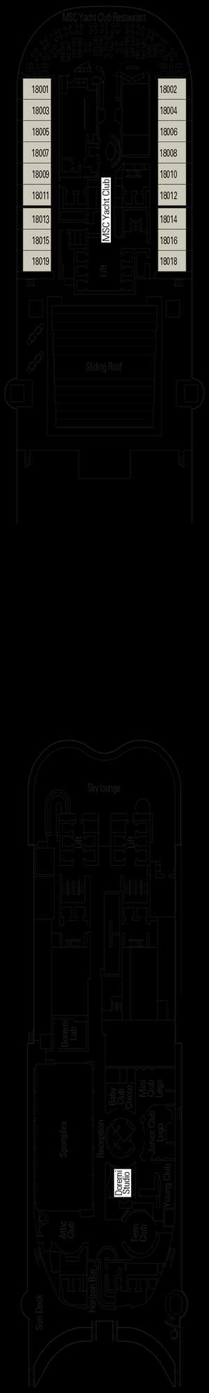 Deck plan for MSC Meraviglia
