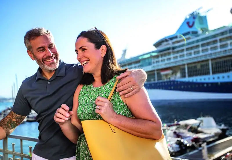 Couple outside of the ship
