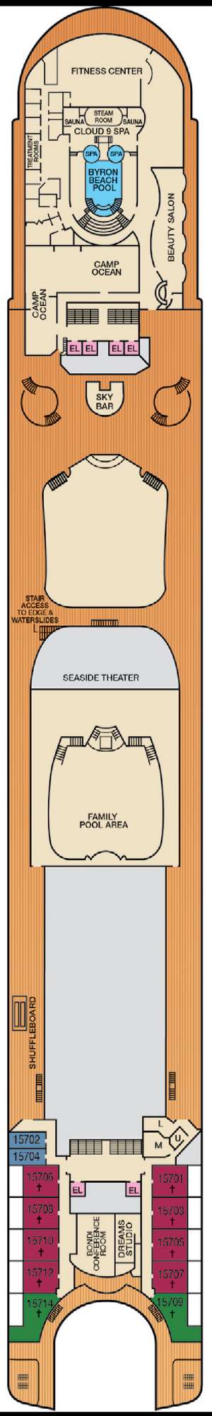 Deck plan for Carnival Adventure