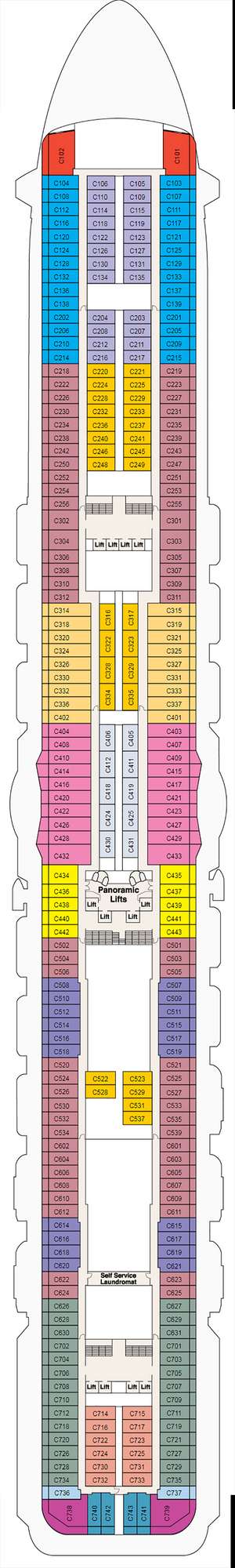 Deck plan for Majestic Princess