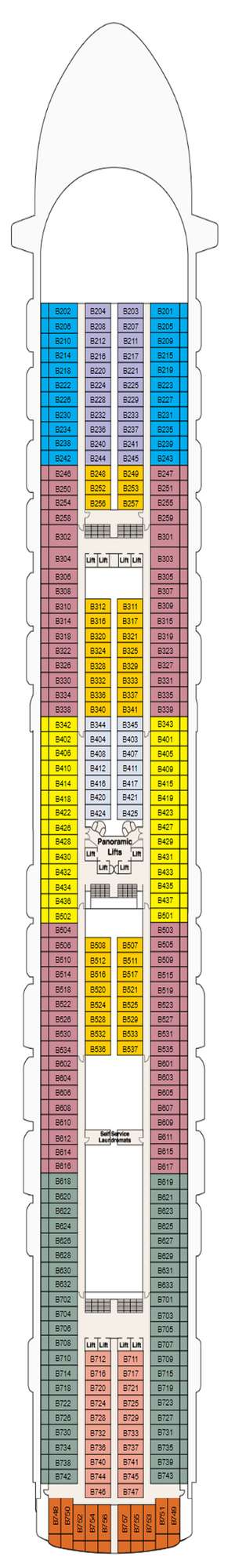 Deck plan for Emerald Princess