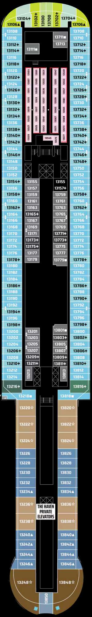 Deck plan for Norwegian Aqua