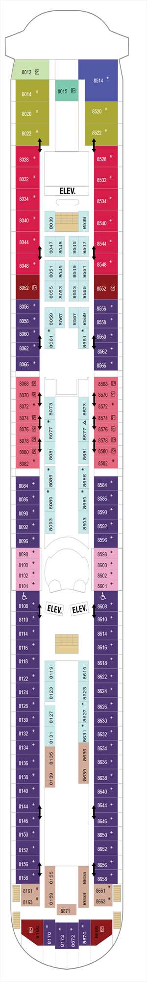 Deck plan for Enchantment of the Seas