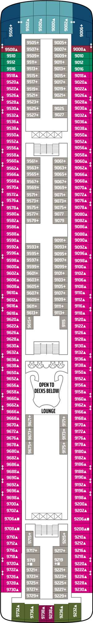 Deck plan for Norwegian Dawn