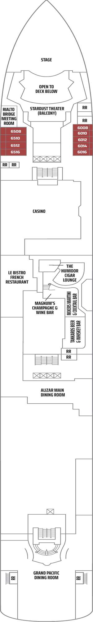 Deck plan for Norwegian Jade