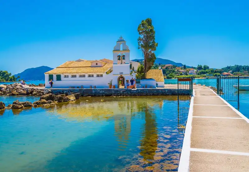 Vlacherna Monastery Corfu Greece 