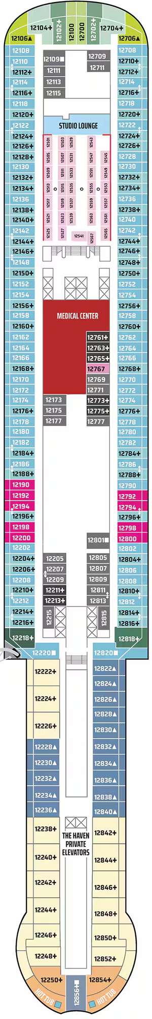 Deck plan for Norwegian Aqua