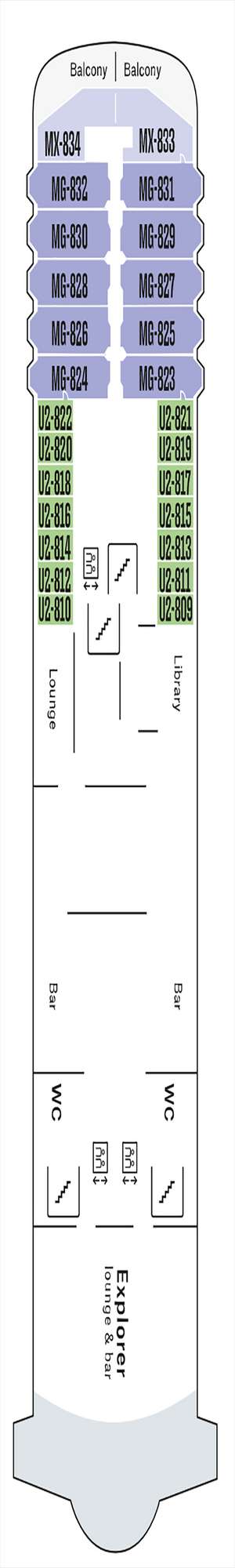 Deck plan for MS Maud