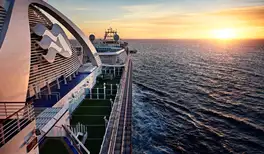 Emerald Princess at sunset