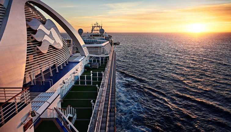 Emerald Princess at sunset