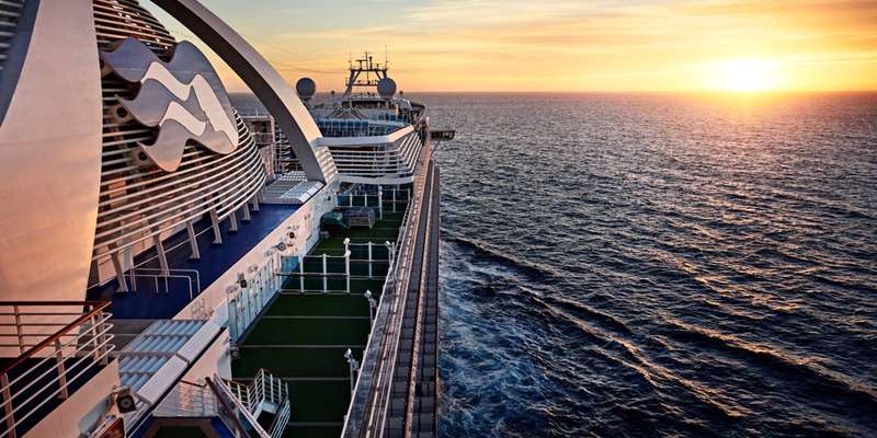 Emerald Princess at sunset