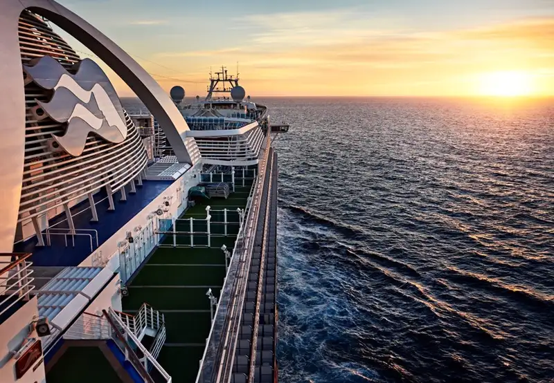 Emerald Princess at sunset