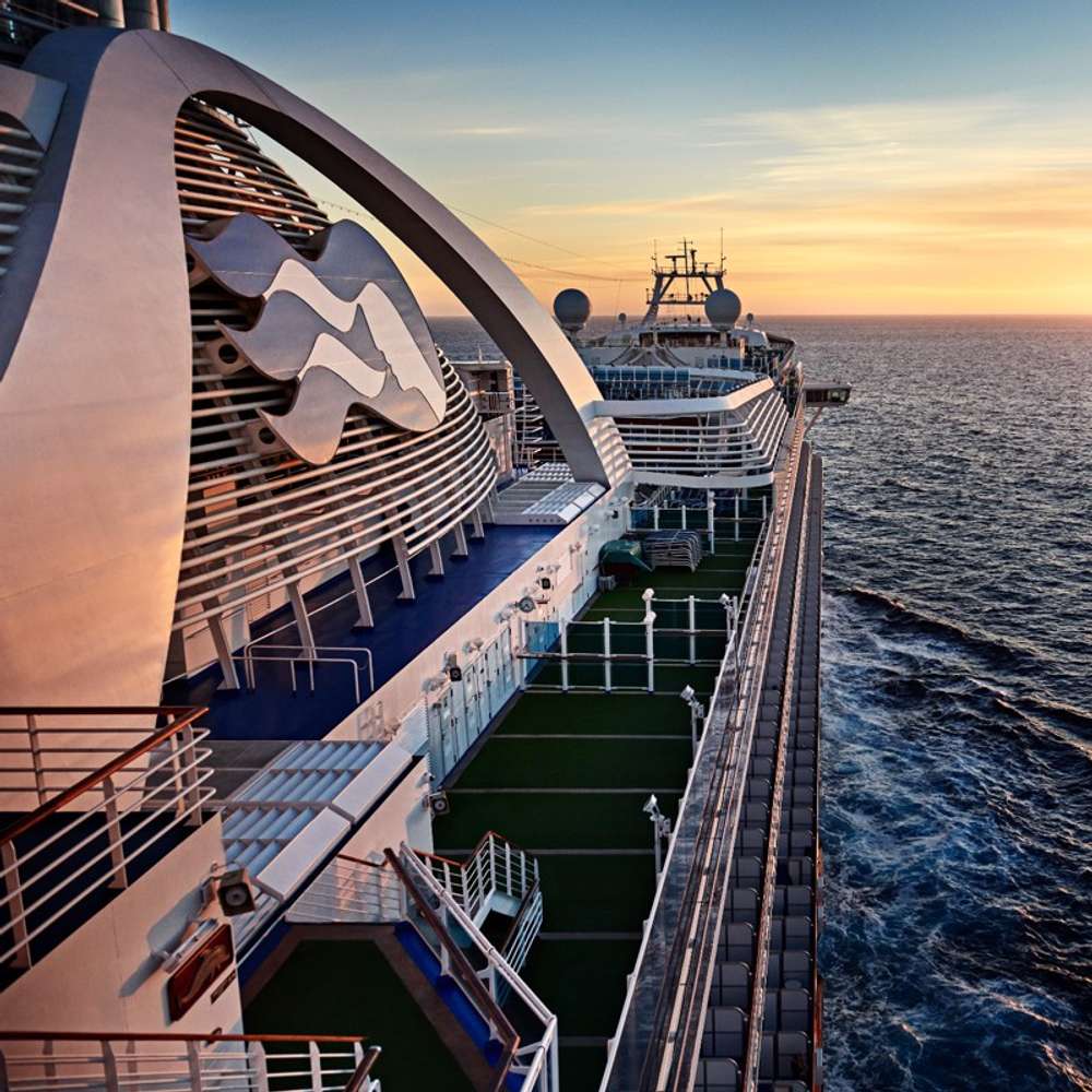 Emerald Princess at sunset