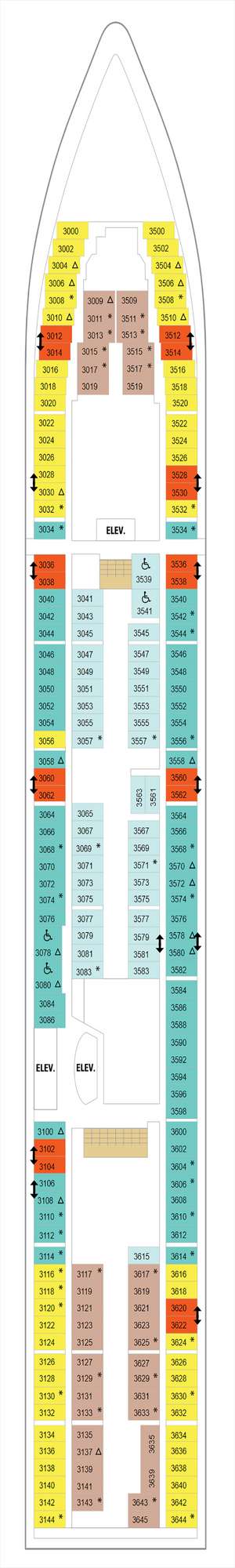 Deck plan for Jewel of the Seas