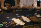 A hand of blackjack at the casino
