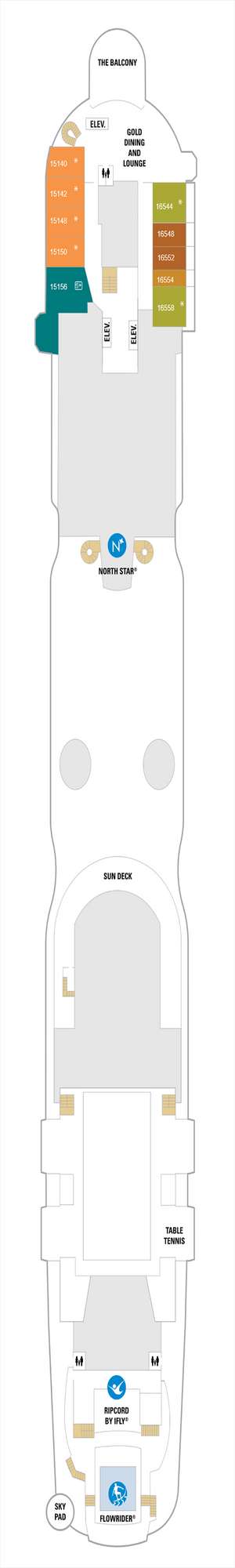 Deck plan for Spectrum of the Seas