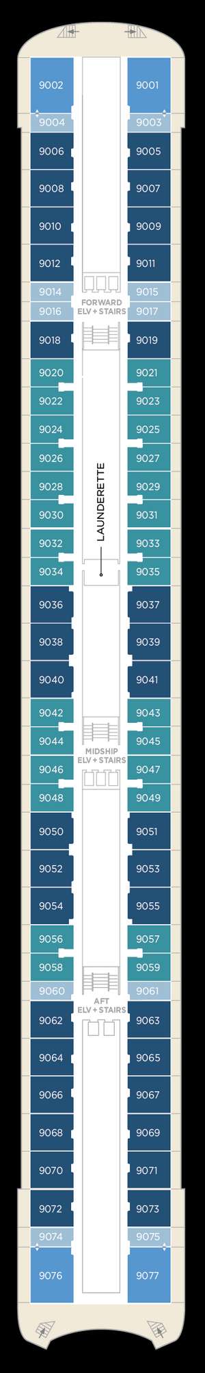 Deck plan for Crystal Symphony
