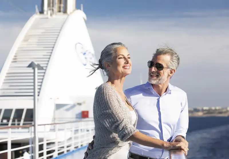 couple on top deck