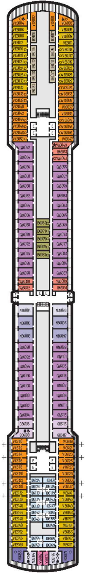 Deck plan for Oosterdam