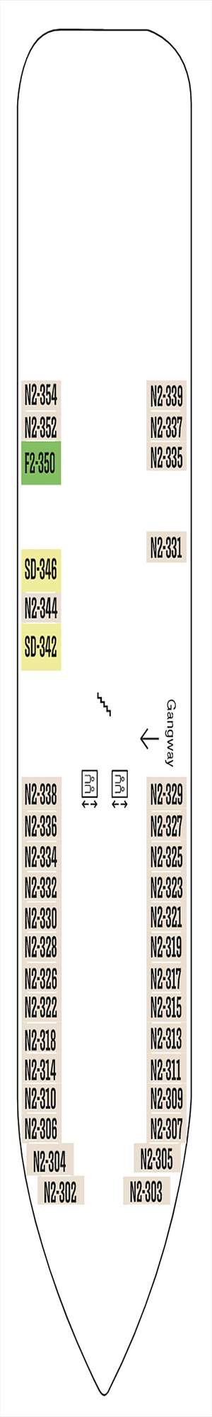 Deck plan for MS Fram