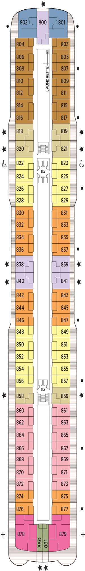 Deck plan for Regent Seven Seas Explorer