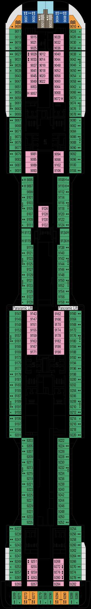 Deck plan for MSC Bellissima