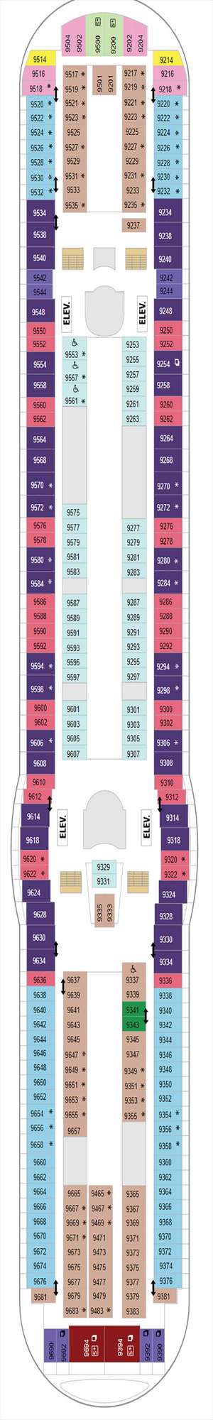 Deck plan for Adventure of the Seas