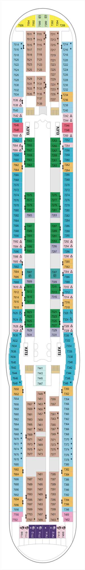 Deck plan for Independence of the Seas