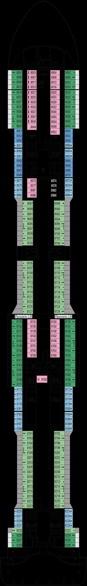 Deck plan for MSC Meraviglia