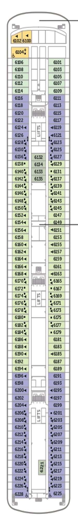 Deck plan for Bolette