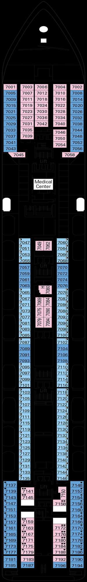 Deck plan for MSC Lirica