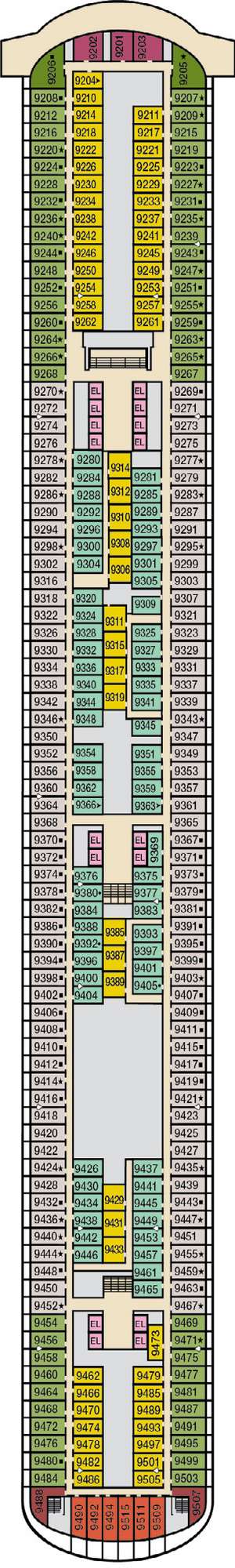 Deck plan for Carnival Venezia