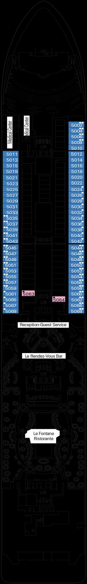 Deck plan for MSC Poesia