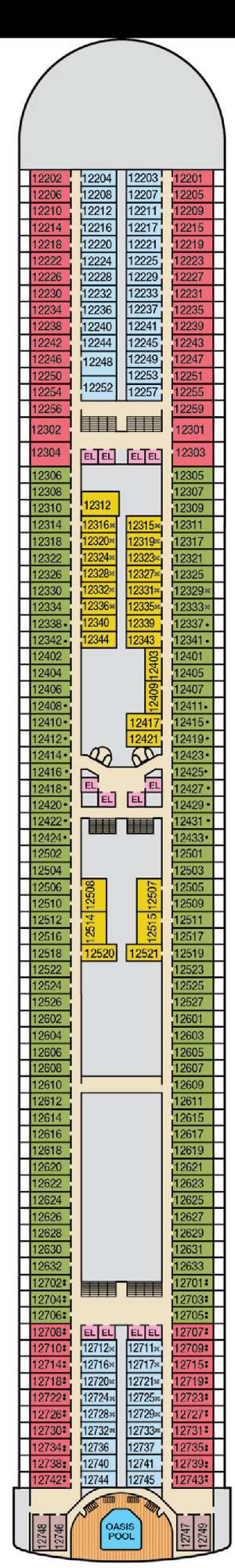 Deck plan for Carnival Adventure