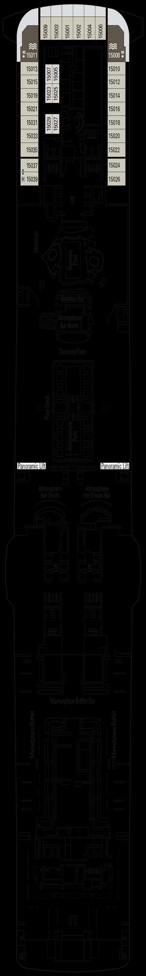 Deck plan for MSC Meraviglia