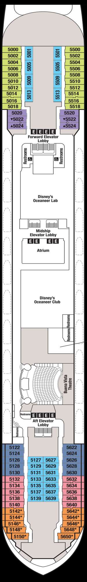 Deck plan for Disney Magic