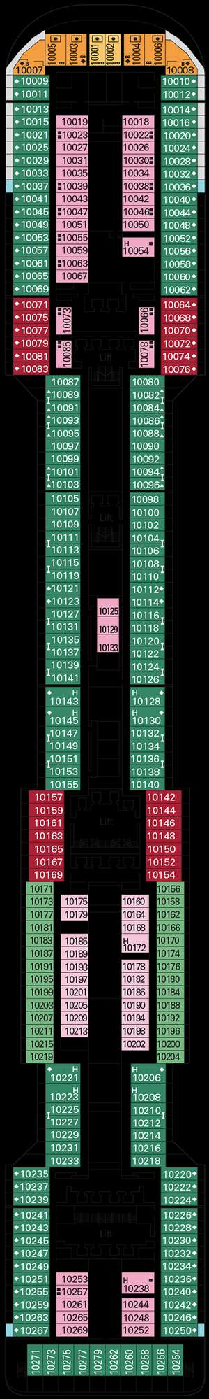 Deck plan for MSC Divina