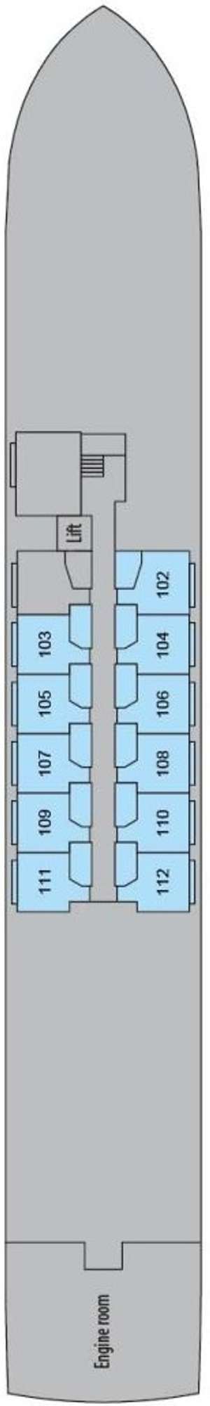 Deck plan for MS Riviera Rose