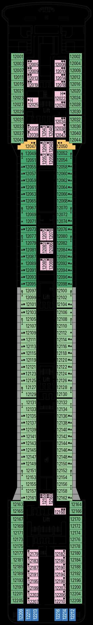 Deck plan for MSC Magnifica