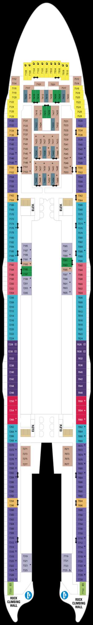 Deck plan for Harmony of the Seas