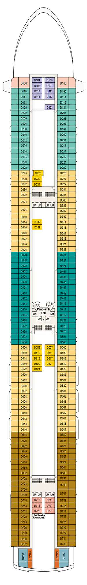 Deck plan for Ruby Princess